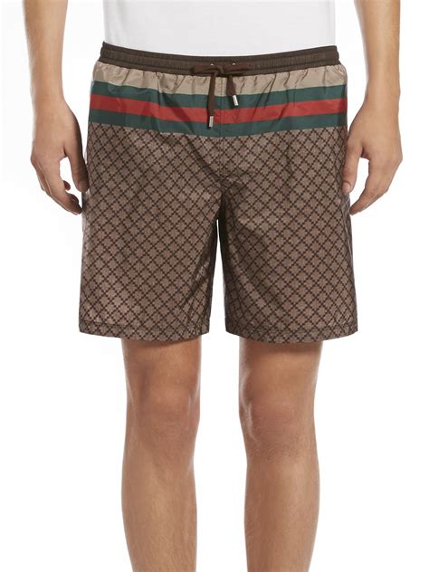 gucci swim trunks brown|Gucci swim trunks kids.